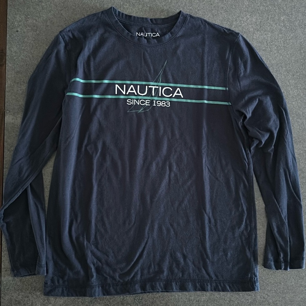 Nautica long sleeve navy tee